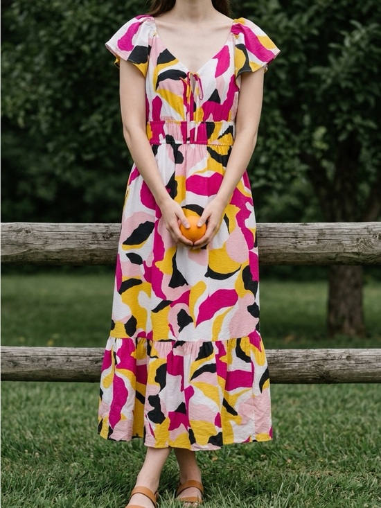 Nine West Dresses & Skirts - Nine West Multicolor Graphic Art Maxi Dress